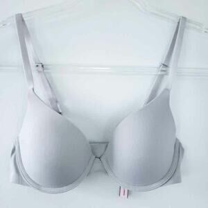 Victoria's Secret Uplift Semi-Demi 32B Bra Gray Lightly Padded Underwire